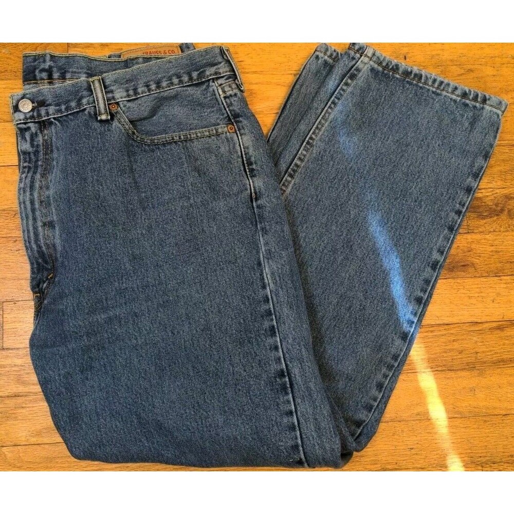 Levi 505 Denim Men's Jeans 42x30 Blue Straight Classic 5 Pocket Design Cotton